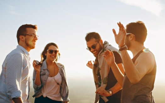 happy people in dubai